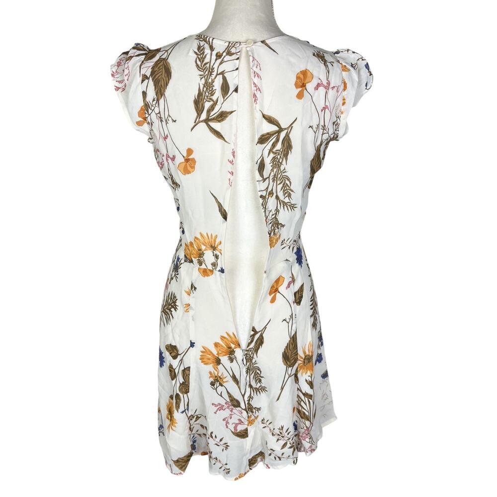 Reformation Deven Frolic Floral Ruffle Mini Dress Romantic Cottagecore Boho Sz 2 - Picture 6 of 9